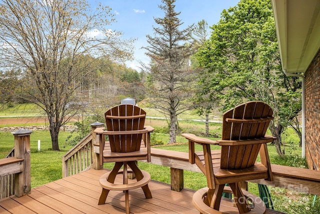 6334 Jacks Creek Rd, Burnsville, NC 28714 - wooden terrace featuring a yard