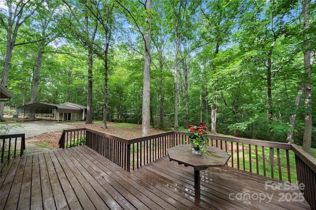 view of wooden deck