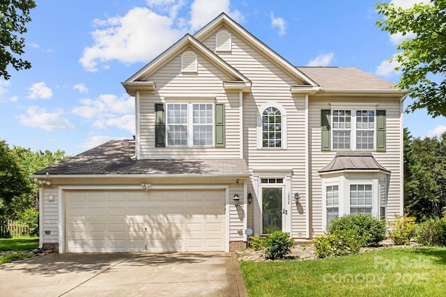 12824 Harvest Time Ct, Charlotte, NC 28278 - traditional-style house with concrete driveway and roof with shingles
