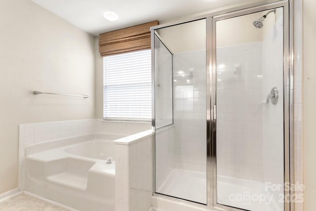 12824 Harvest Time Ct, Charlotte, NC 28278 - full bath featuring a bath and a stall shower