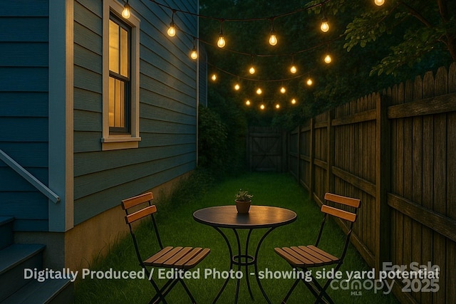 331 Solomon St, Charlotte, NC 28216 - view of patio at night