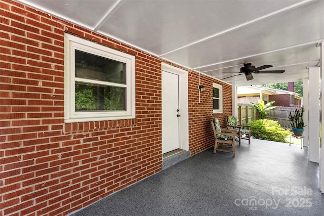 1822 N New Hope Rd, Gastonia, NC 28054 - view of patio with ceiling fan and fence