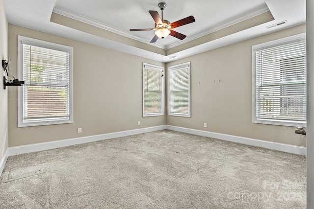 7362 Overjoyed Xing, Charlotte, NC 28215 - unfurnished room featuring crown molding, ceiling fan, baseboards, and plenty of natural light