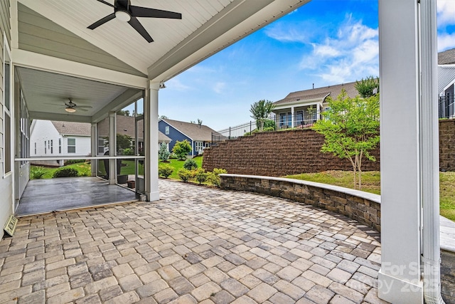 7362 Overjoyed Xing, Charlotte, NC 28215 - view of patio / terrace with ceiling fan