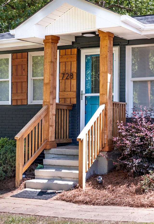 728 Morningside Dr, Mount Holly, NC 28120 - property entrance with brick siding