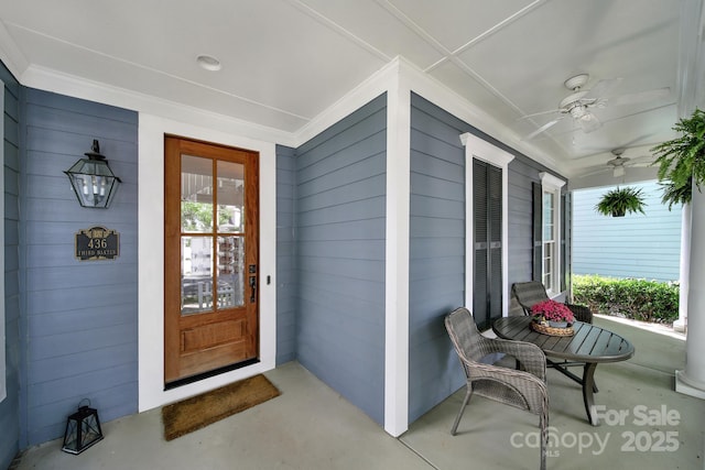 436 Third Baxter St, Fort Mill, SC 29708 - property entrance with covered porch and a ceiling fan