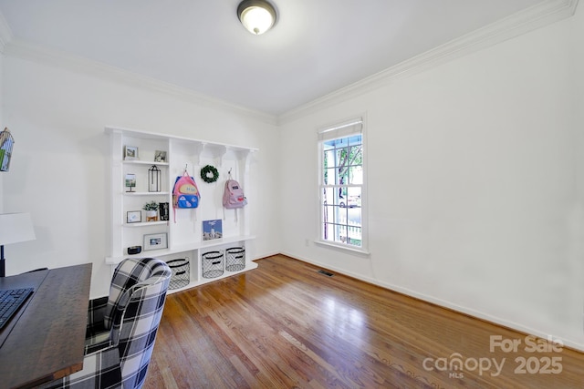 436 Third Baxter St, Fort Mill, SC 29708 - office area with crown molding and wood finished floors
