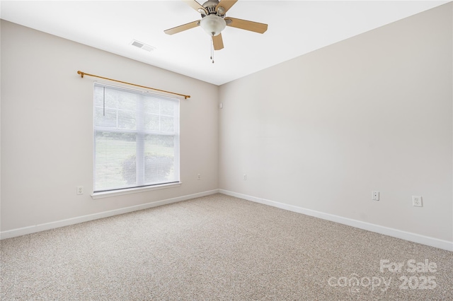 17111 Doe Valley Ct, Cornelius, NC 28031 - carpeted spare room featuring baseboards and ceiling fan