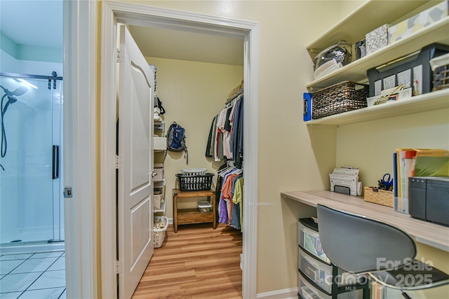 214 Appeldoorn Cir, Asheville, NC 28803 - spacious closet with light wood-style floors