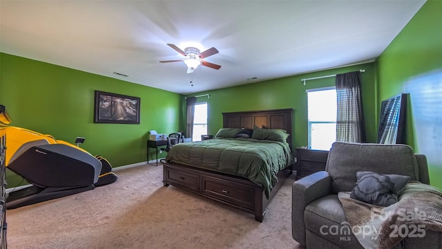 5003 Singletree Ln, Indian Trail, NC 28079 - bedroom featuring carpet, a ceiling fan, and baseboards