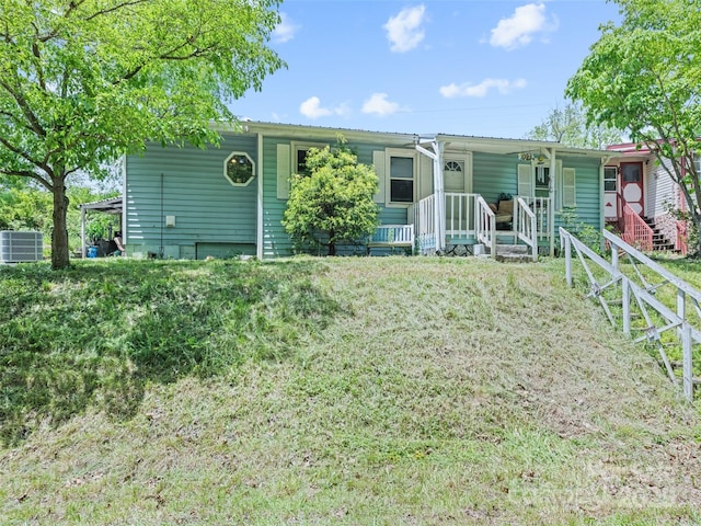 3407 Thickety Rd, Clyde, NC 28721 - view of front facade with a front yard and a porch