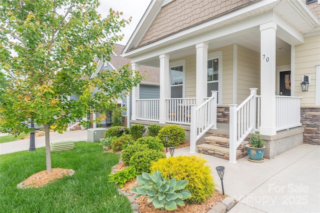 70 Rose Creek Rd, Leicester, NC 28748 - doorway to property with covered porch