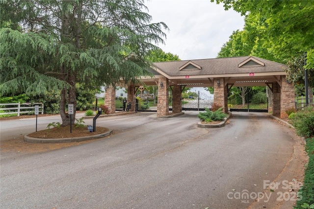 70 Rose Creek Rd, Leicester, NC 28748 - view of road with curbs and a gated entry
