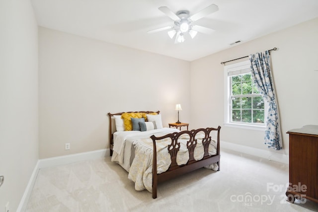6795 Montgomery Rd, Lake Wylie, SC 29710 - bedroom with light carpet, baseboards, and a ceiling fan