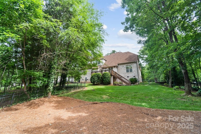 6795 Montgomery Rd, Lake Wylie, SC 29710 - view of yard featuring stairs