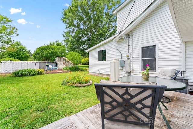 2315 Lanesboro Rd, Marshville, NC 28103 - wooden terrace featuring outdoor dining area