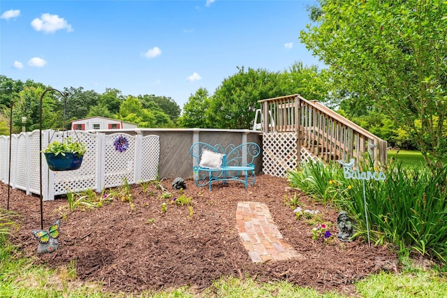 2315 Lanesboro Rd, Marshville, NC 28103 - view of yard with a wooden deck and view of scattered trees