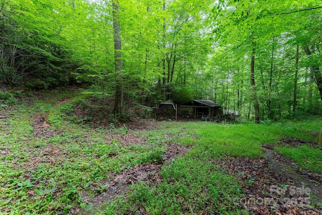 225 Opal Dr, Whittier, NC 28789 - view of yard featuring a forest view