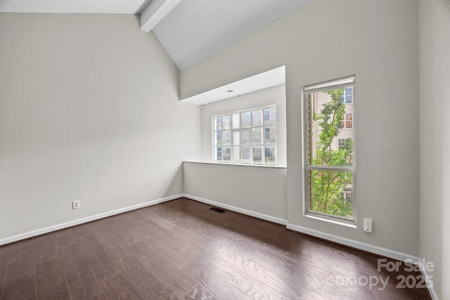 415 W 7th St Unit H, Charlotte, NC 28202 - spare room with dark wood-style floors and baseboards