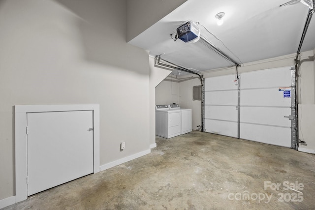 415 W 7th St Unit H, Charlotte, NC 28202 - garage with independent washer and dryer and a garage door opener