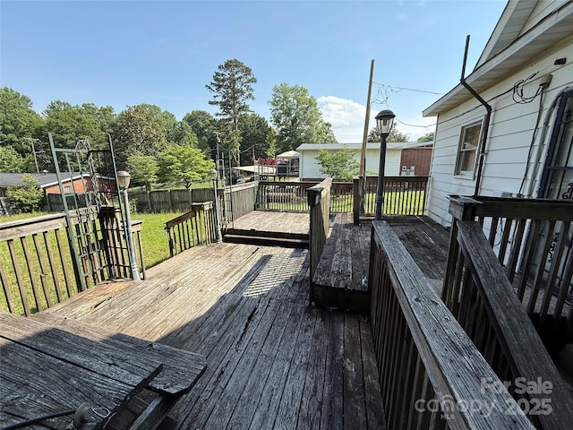 1445 33rd St SW, Hickory, NC 28602 - wooden deck featuring a lawn