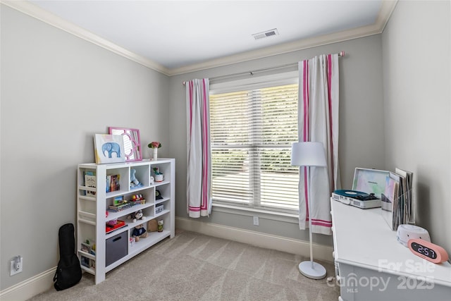 6211 Cruden Bay Way, Charlotte, NC 28277 - game room with crown molding, carpet floors, and healthy amount of natural light