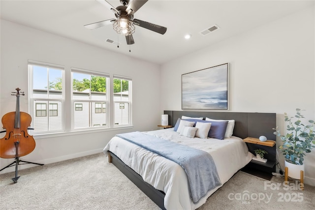 3748 Ellington St, Charlotte, NC 28211 - carpeted bedroom with baseboards and ceiling fan
