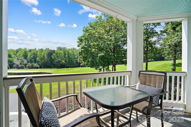 19946 River Falls Dr, Davidson, NC 28036 - balcony featuring golf course view and view of wooded area