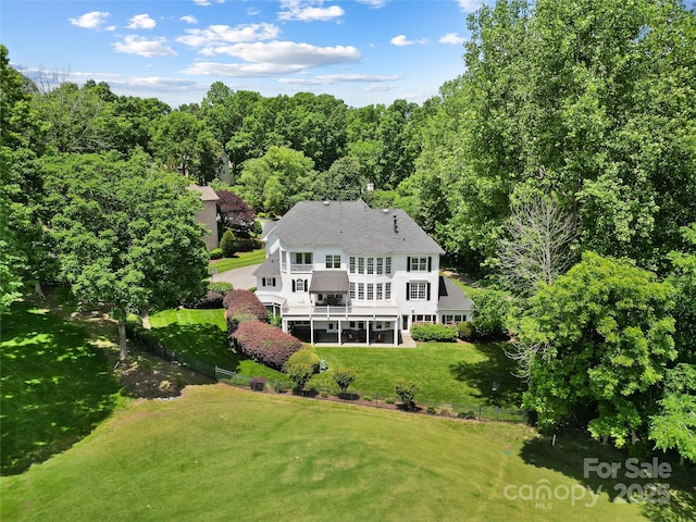 19946 River Falls Dr, Davidson, NC 28036 - view from above of property featuring a heavily wooded area