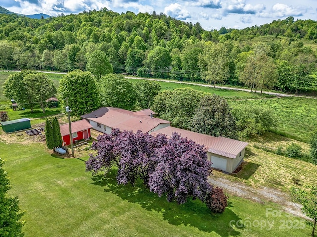 74 Saturn Ct, Clyde, NC 28721 - view of subject property with a heavily wooded area