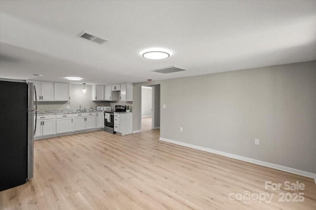 1746 2nd Street Pl SW, Hickory, NC 28602 - kitchen featuring stainless steel appliances, a sink, light wood-style flooring, and baseboards