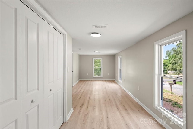 1746 2nd Street Pl SW, Hickory, NC 28602 - hall featuring light wood-type flooring and baseboards