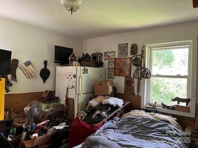 125 Parker Cove Rd, Weaverville, NC 28787 - bedroom with multiple windows and freestanding refrigerator