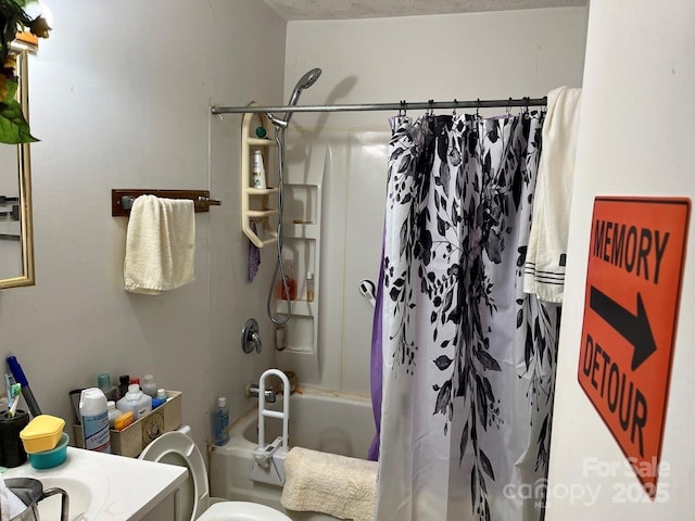 125 Parker Cove Rd, Weaverville, NC 28787 - bathroom featuring shower / bath combo, vanity, and toilet