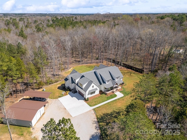 722 Clegg Farm Dr, York, SC 29745 - view from above of property with a forest