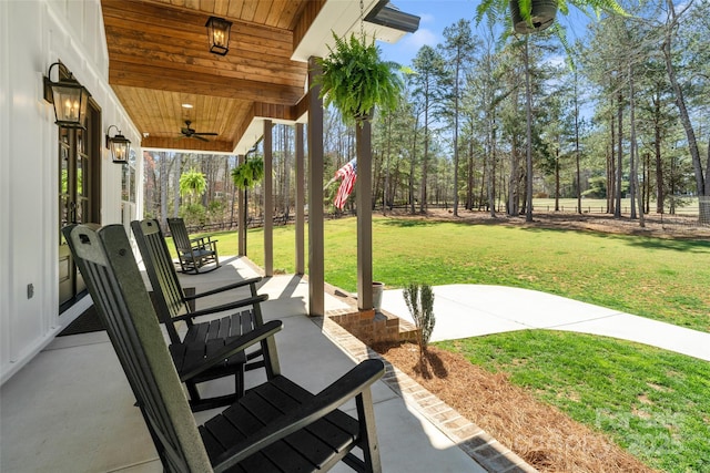 722 Clegg Farm Dr, York, SC 29745 - view of patio / terrace with a ceiling fan