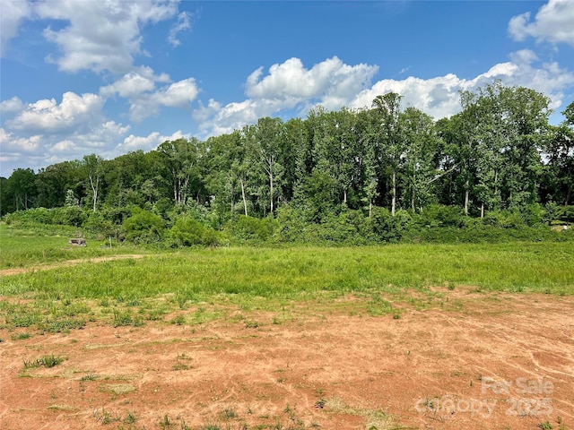 view of wooded area