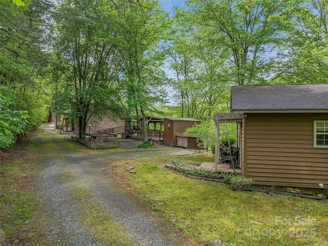view of dirt / gravel road