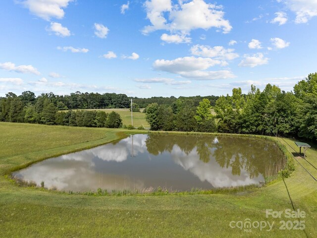 18070 Old Beatty Ford Rd, Gold Hill, NC 28071 - water view with a heavily wooded area