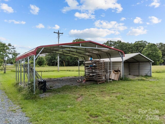 18070 Old Beatty Ford Rd, Gold Hill, NC 28071 - view of parking with a detached carport and driveway
