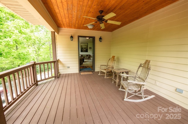 571 Ivy Ridge Cir, Sylva, NC 28779 - wooden deck with ceiling fan