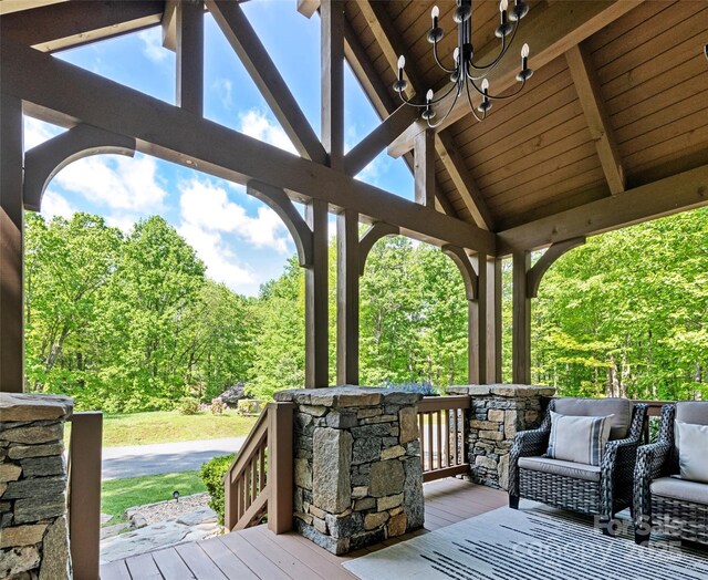 62 Blair Athel Pt, Waynesville, NC 28786 - view of wooden porch