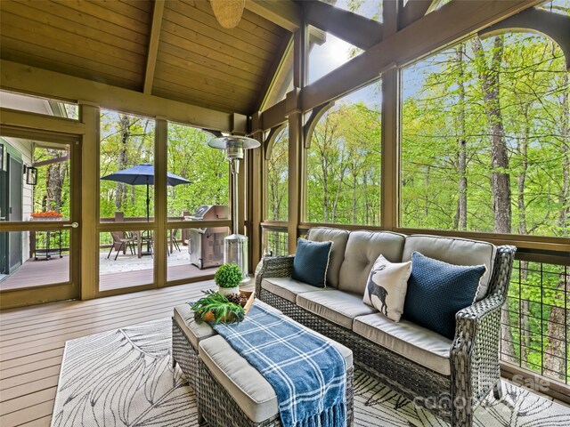 62 Blair Athel Pt, Waynesville, NC 28786 - sunroom / solarium with an outdoor hangout area and plenty of natural light