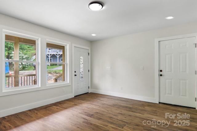 12 Whipoorwill Way, Waynesville, NC 28786 - entryway with baseboards, wood finished floors, and recessed lighting