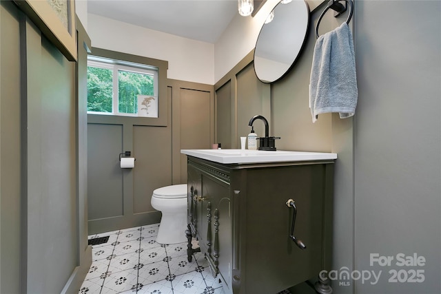 903 Middlefork Rd, Brevard, NC 28712 - half bathroom with vanity and tile patterned floors