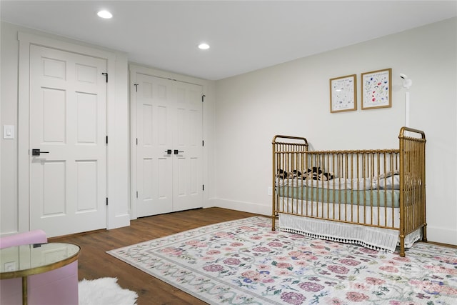 903 Middlefork Rd, Brevard, NC 28712 - bedroom with wood finished floors, recessed lighting, and a closet