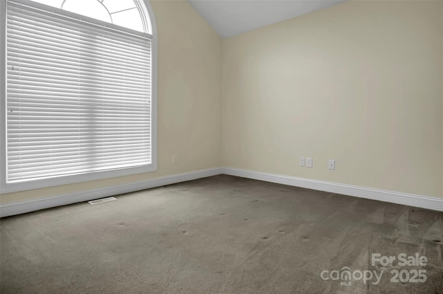 814 Settlers Dr, Cherryville, NC 28021 - carpeted empty room featuring baseboards and lofted ceiling
