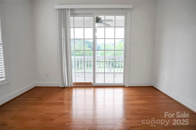 814 Settlers Dr, Cherryville, NC 28021 - spare room with healthy amount of natural light, ceiling fan, and light wood-type flooring