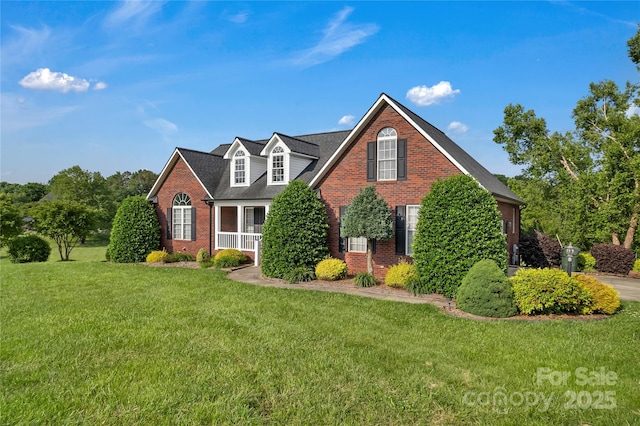 814 Settlers Dr, Cherryville, NC 28021 - view of front of house with brick siding and a front lawn