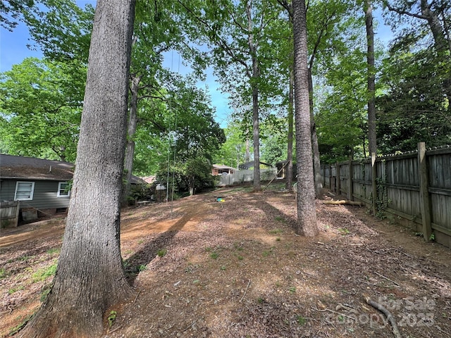 view of fenced backyard